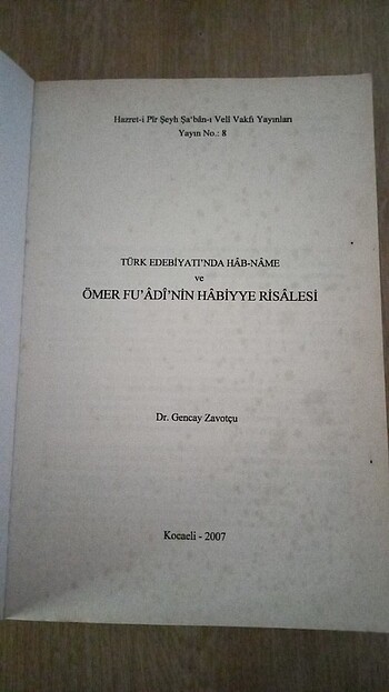  Beden Türk Edebiyatında Hâb-name ve Ömer Fu'âdî'nin Hâbiyye Risâlesi-G