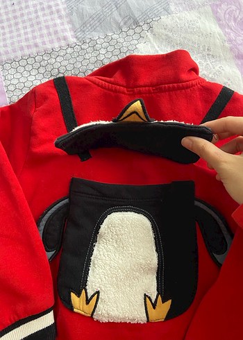 Kırmızı Erkek Çocuk Fermuarlı Sweatshirt - Görsel 3