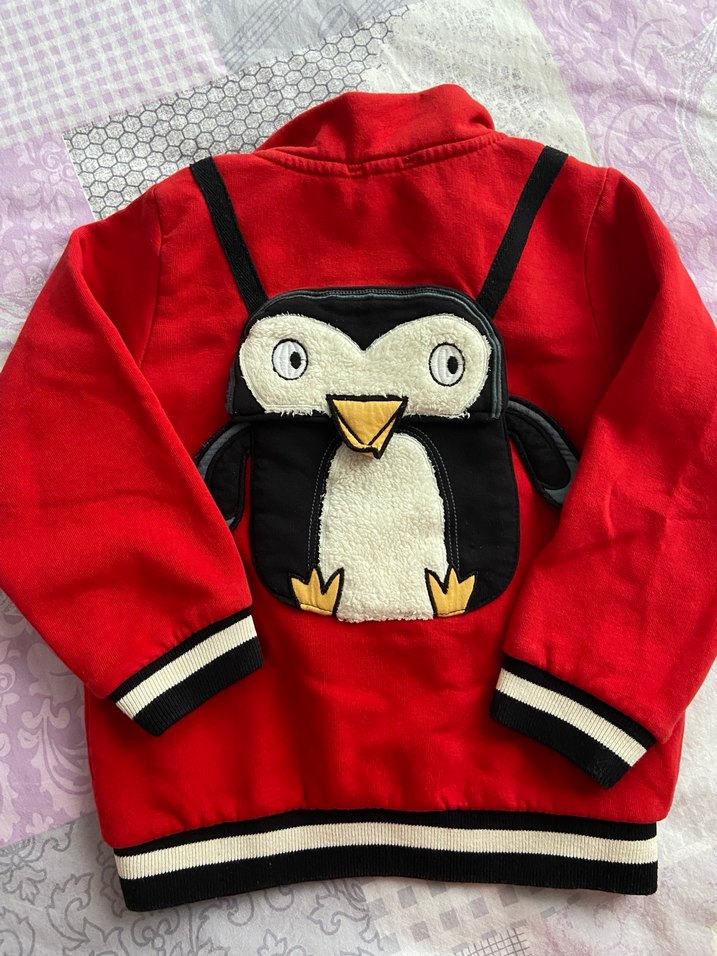 Kırmızı Erkek Çocuk Fermuarlı Sweatshirt - Görsel 2