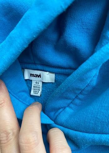 Mavi Kapüşonlu erkek çocuk Sweatshirt - Görsel 2