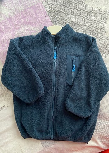 Erkek Çocuk lacivert  Fermuarlı Polar Ceket - Görsel 2