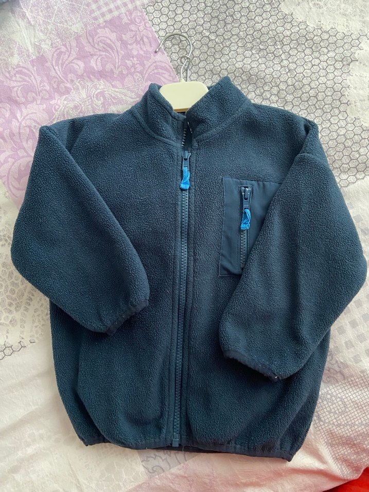Erkek Çocuk lacivert  Fermuarlı Polar Ceket - Görsel 2