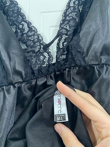 m Beden siyah Renk Pierre cardin gecelik