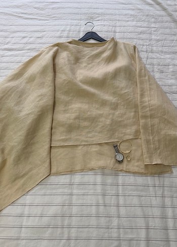 Zara Keten Pelerin Bluz