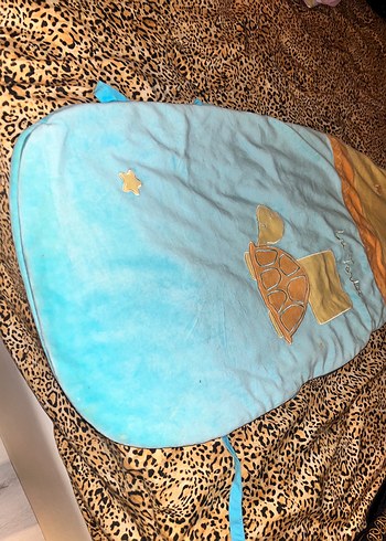 Mavi Kaplumbağa Desenli Bebek Uyku Tulumu - Görsel 2