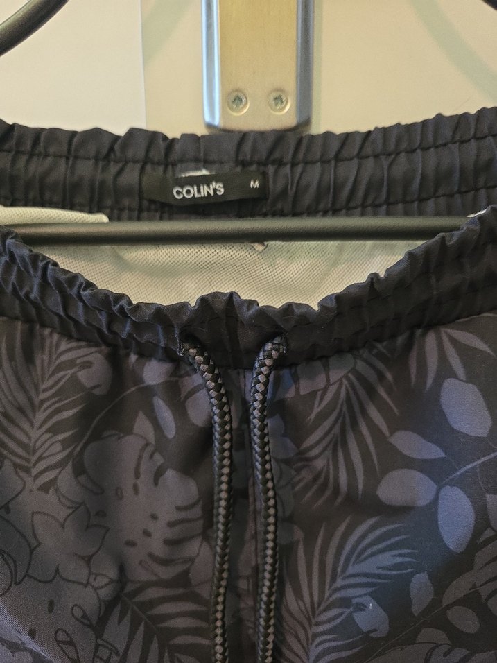 Erkek Lacivert Desenli Kemerli Şort - Görsel 2