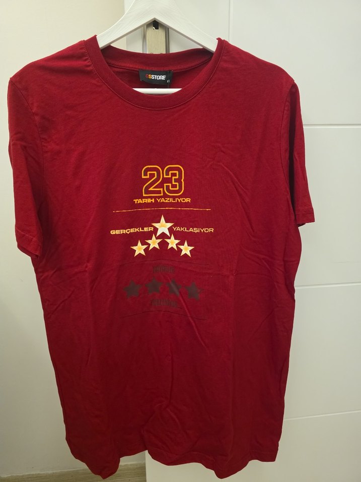 Bordo Baskılı Erkek Kısa Kollu Tişört - Görsel 3