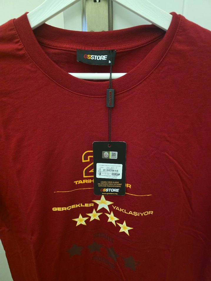 Bordo Baskılı Erkek Kısa Kollu Tişört - Görsel 2