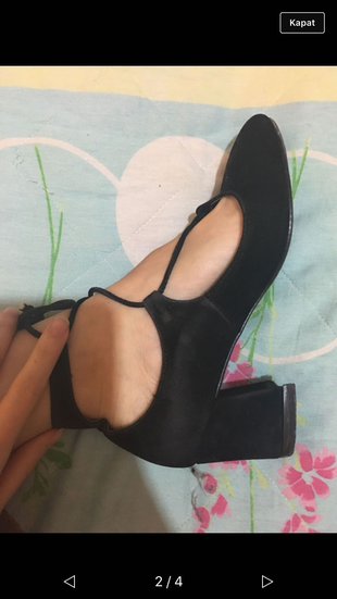 Siyah 6 cm ayakkabı 