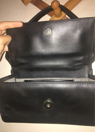Siyah vintage el/kol çantası 
