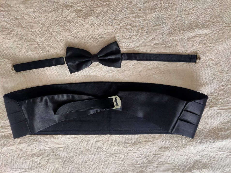 Siyah Erkek Papyon ve Kuşak Seti - Görsel 3