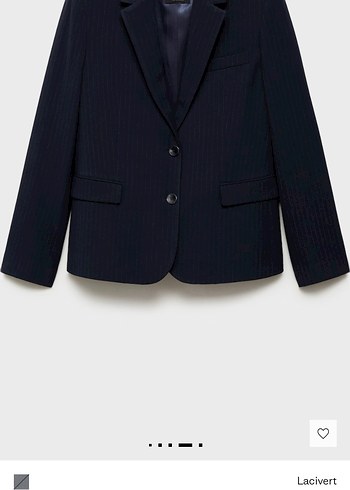Lacivert Kadın Düğmeli Blazer Ceket