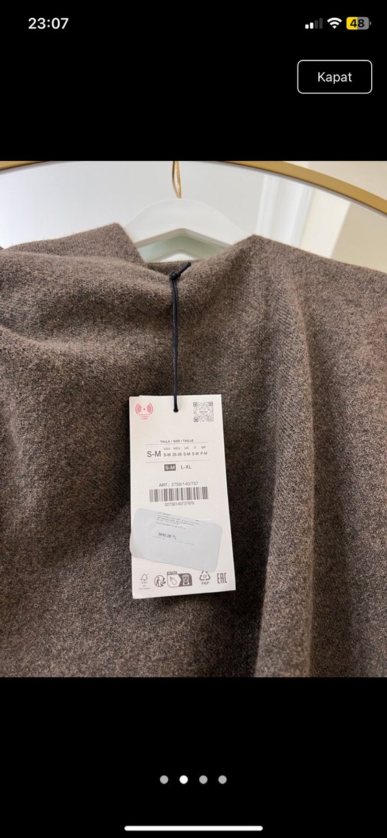 Zara  Kadın Kaban pelerin - Görsel 2