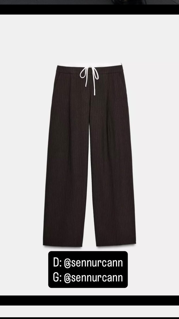 Kemerli Rahat Kesim Kahverengi Kadın Pantolon - Görsel 3