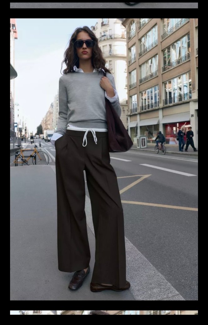 Kemerli Rahat Kesim Kahverengi Kadın Pantolon - Görsel 2