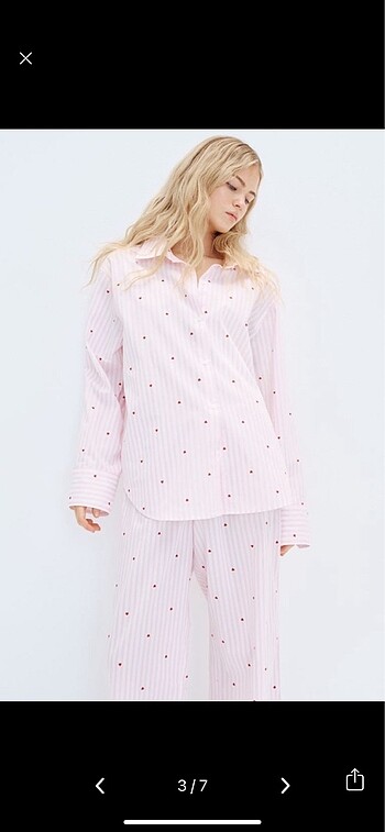 xs Beden pembe Renk Hm pijama takımı