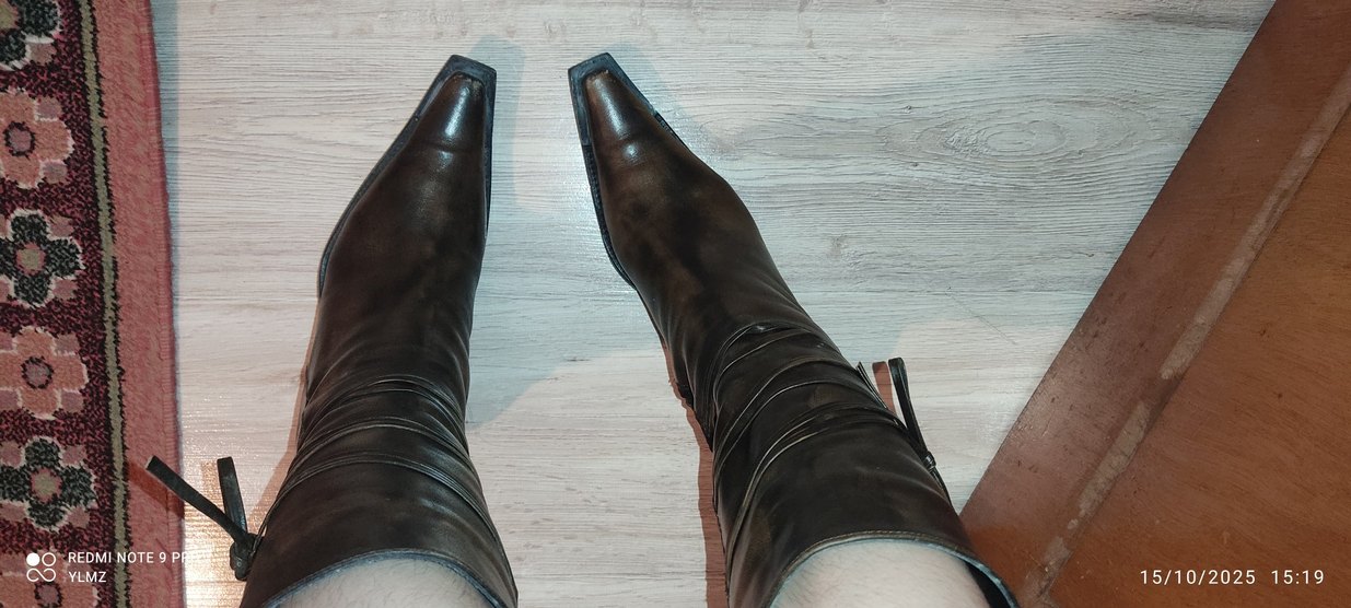 Kahverengi Kadın Deri  Bot - Görsel 4