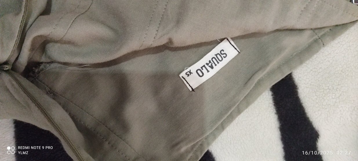 Önü Bağcıklı yeşil Mini Etek - Görsel 3