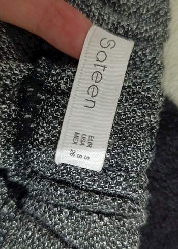 gri çizgili Kadın Kumaş Pantolon - Görsel 2