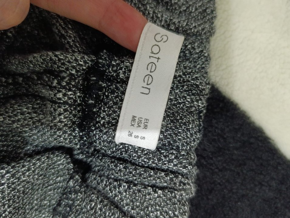 gri çizgili Kadın Kumaş Pantolon - Görsel 2