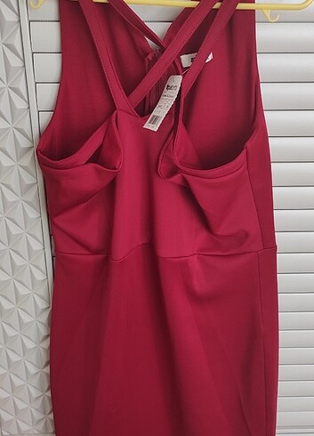 Diğer Bordo mini elbise