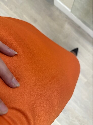 Nocturne turuncu elbise - Görsel 5