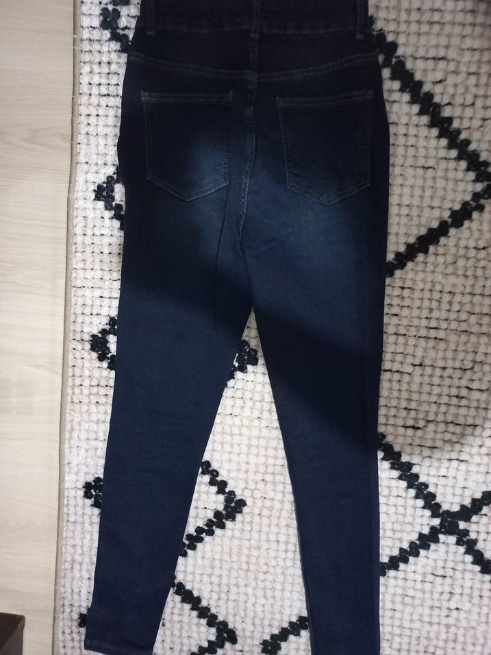 Trenyolmilla Lacivert Elastik Kadın Jean Pantolon - Görsel 3