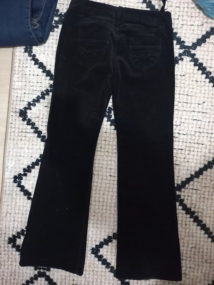 Siyah Kadife İspanyol Paça Jean - Görsel 2