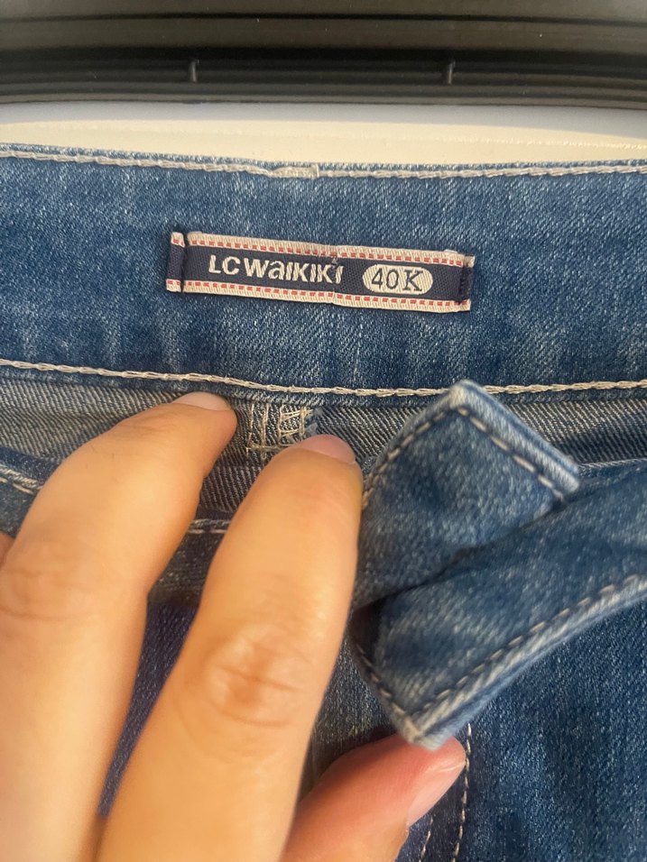 LİKRALI RAHAT ŞIK JEAN ETEK - Görsel 4