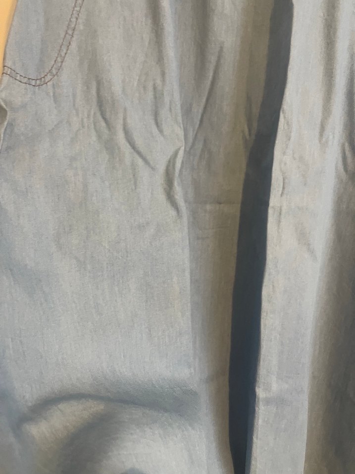 Kadın Mavi Uzun Salaş Denim Etek - Görsel 2