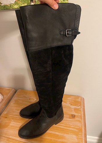 SEÇ KUNDURA 
HAKİKİ DERİ DİZ ÜSTÜ ÇİZME - Görsel 3