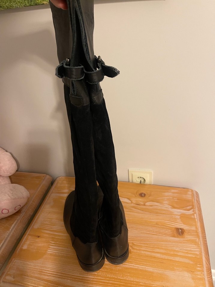 SEÇ KUNDURA 
HAKİKİ DERİ DİZ ÜSTÜ ÇİZME - Görsel 2