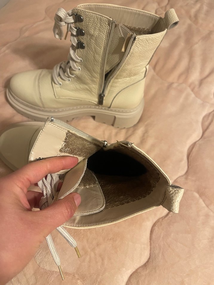 Bej Hakiki Deri Kadın Bot - Görsel 5