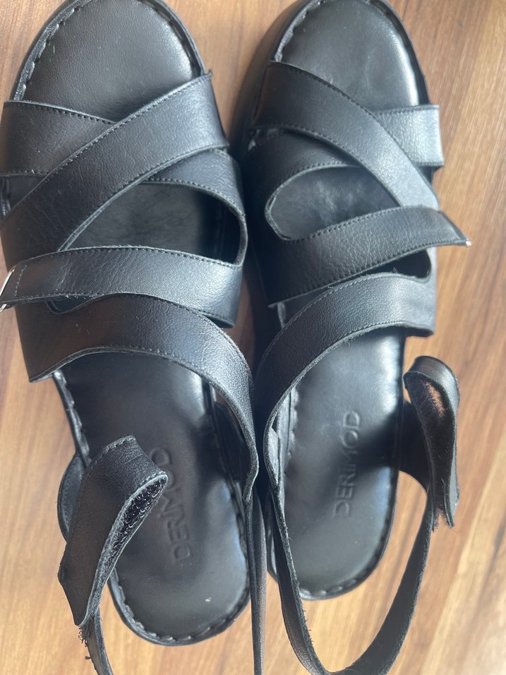 Derimod Siyah Dolgu Topuklu Kadın Sandalet - Görsel 5