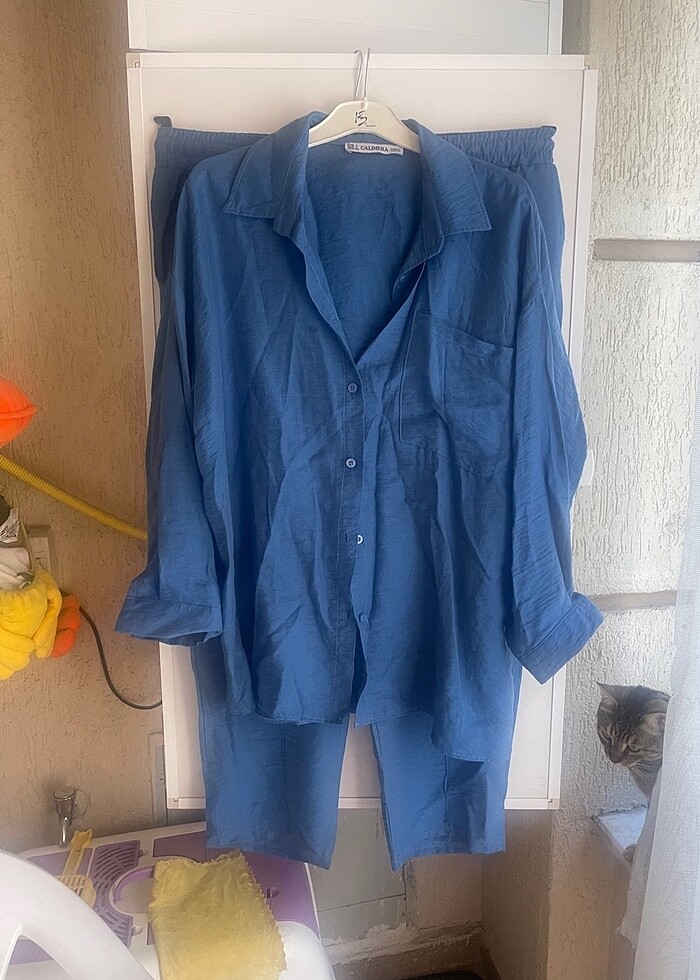 ÇOK ŞIK İNCE YAZLIK KUMAŞ İKİLİ TAKIM - Görsel 4