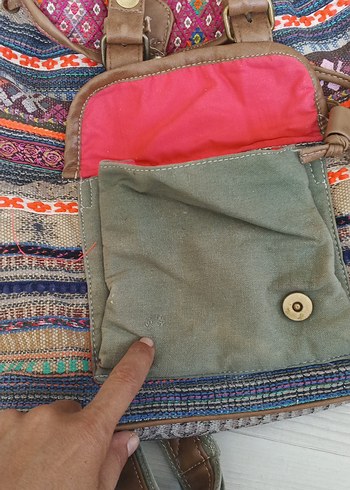 Beden çeşitli Renk Renkli Desenli Bohem Sırt Çantası