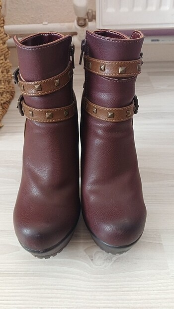 36 Beden Bordo yüksek topuk 36 numara botie