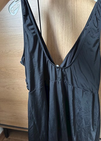 Siyah Drapeli Midi Kadın Mayo büyük beden - Görsel 4