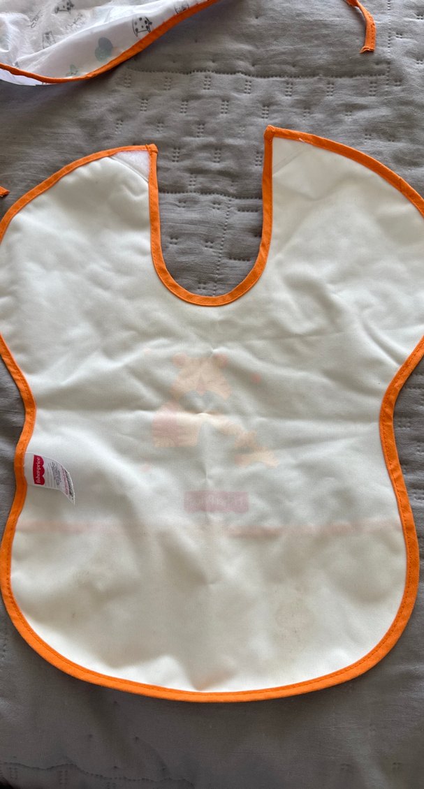 FisherPrice Desenli Beyaz Bebek Önlüğü - Görsel 3