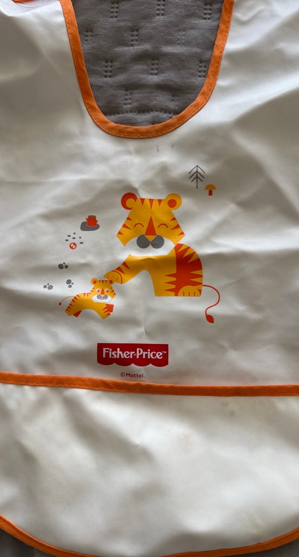 FisherPrice Desenli Beyaz Bebek Önlüğü - Görsel 2