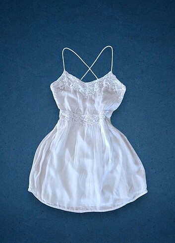 xs Beden beyaz Renk Zara mini elbise