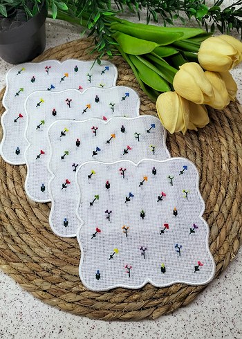 Nakışlı Çok Renkli Sunum Peçetesi - Görsel 4