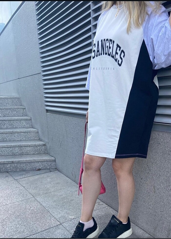 Oversize Tshirt elbise - Görsel 3