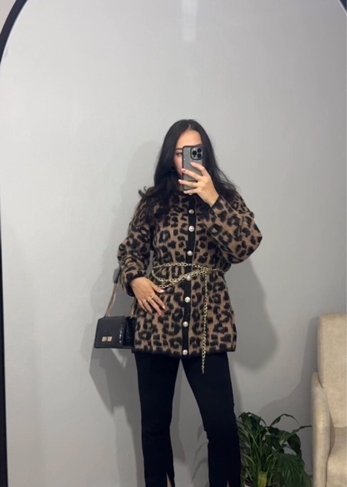 Marka muadili leopar kırçıllı kazak - Görsel 2