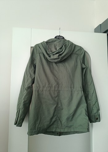 Düğmeli Midi Yeşil Kadın kaban - Görsel 8