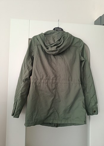 Düğmeli Midi Yeşil Kadın kaban - Görsel 7