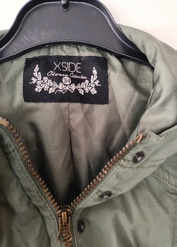 Düğmeli Midi Yeşil Kadın kaban - Görsel 10