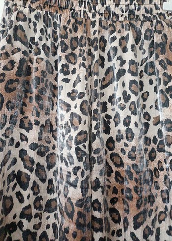 Quiksilver Leopar Desenli Bol Kesim Kadın Kumaş Pantolon