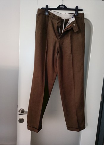 Kahverengi Kemerli Erkek Pantolon