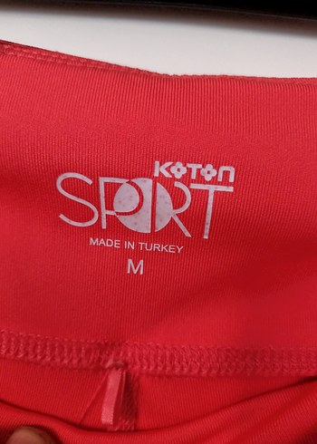 Koton Kırmızı Yırtmaçlı Kadın Spor Tayt